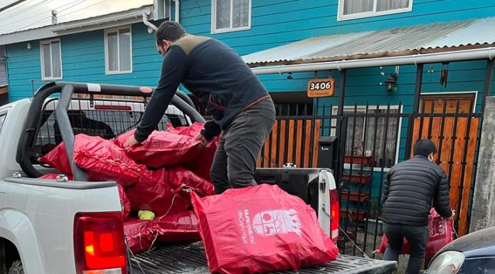 MUNICIPALIDAD DE COYHAIQUE ENTREGA SACOS DE LEÑA A FAMILIAS MÁS VULNERABLES