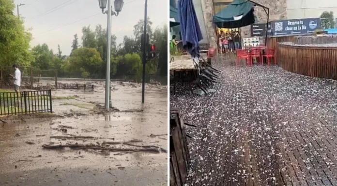 Granizadas y lluvias intensas afectan a Santiago: más de 26 mil clientes sin luz